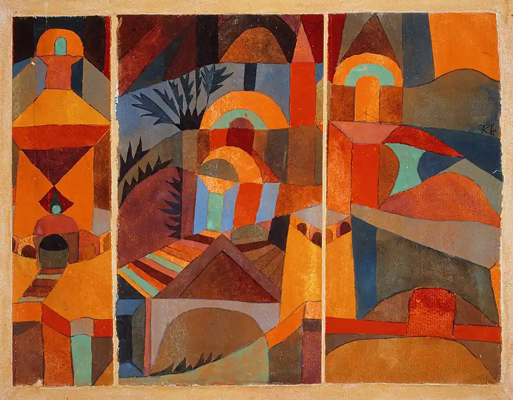 temple-gardens-painting-by-paul-klee